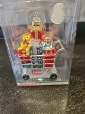 Demoulas Market Basket Shopping Cart Blown Glass Christmas Holiday Ornament New!