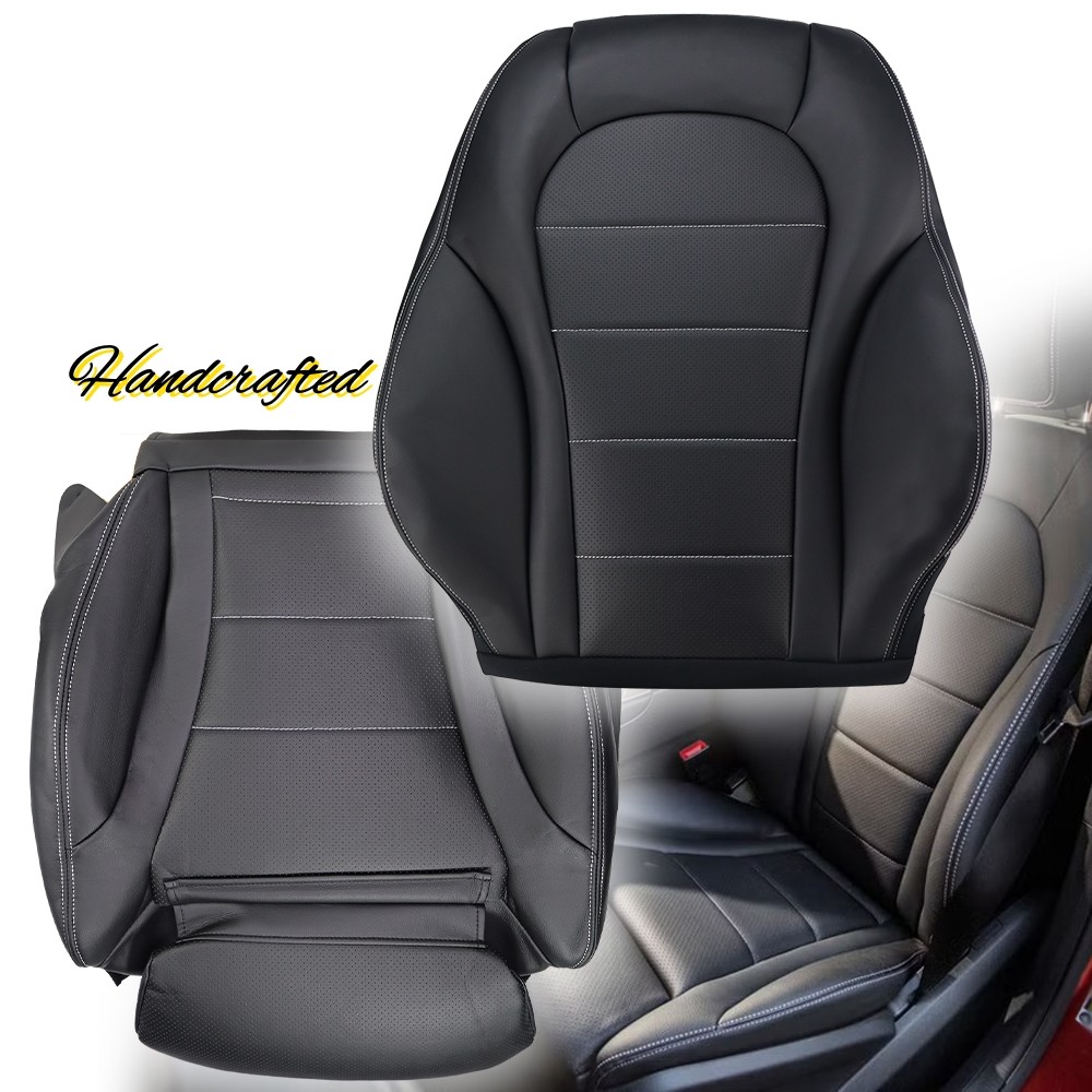 Driver Side Seat Cover Replacement for 2015-2021 Mercedes Benz C-Class GLC Black