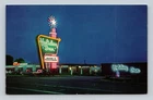 1976 Vintage Holiday Inn Fredericksburg VA Great Sign Neon Chrome Postcard