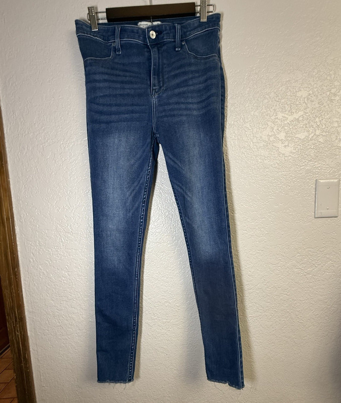 Abercrombie & Fitch The Jean High Rise Blue Jegging Jeans Slim Fit Pockets