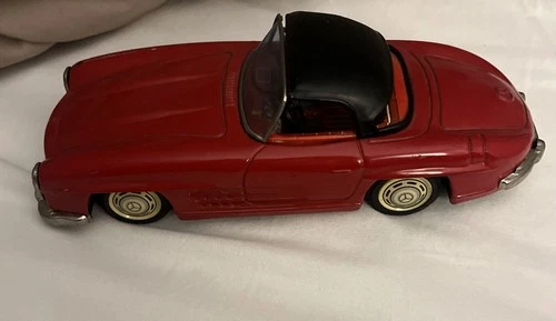 Mercedes Benz 300 SL Bandai Vintage Japanese Tin Toy Car 1960s friction works o3