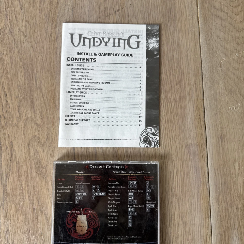 Clive Barker's Undying Vintage Windows PC Game And Manual Pre Owned - Image 2 of 4