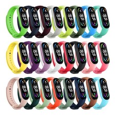 Black Silicone Strap For Xiaomi Mi Band 4 5 6 7 Bracelet Sport Watch Wrist