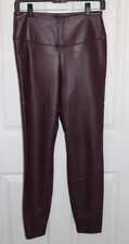 White House Black Market 8 Cabernet Vegan Leather Runway Leggings