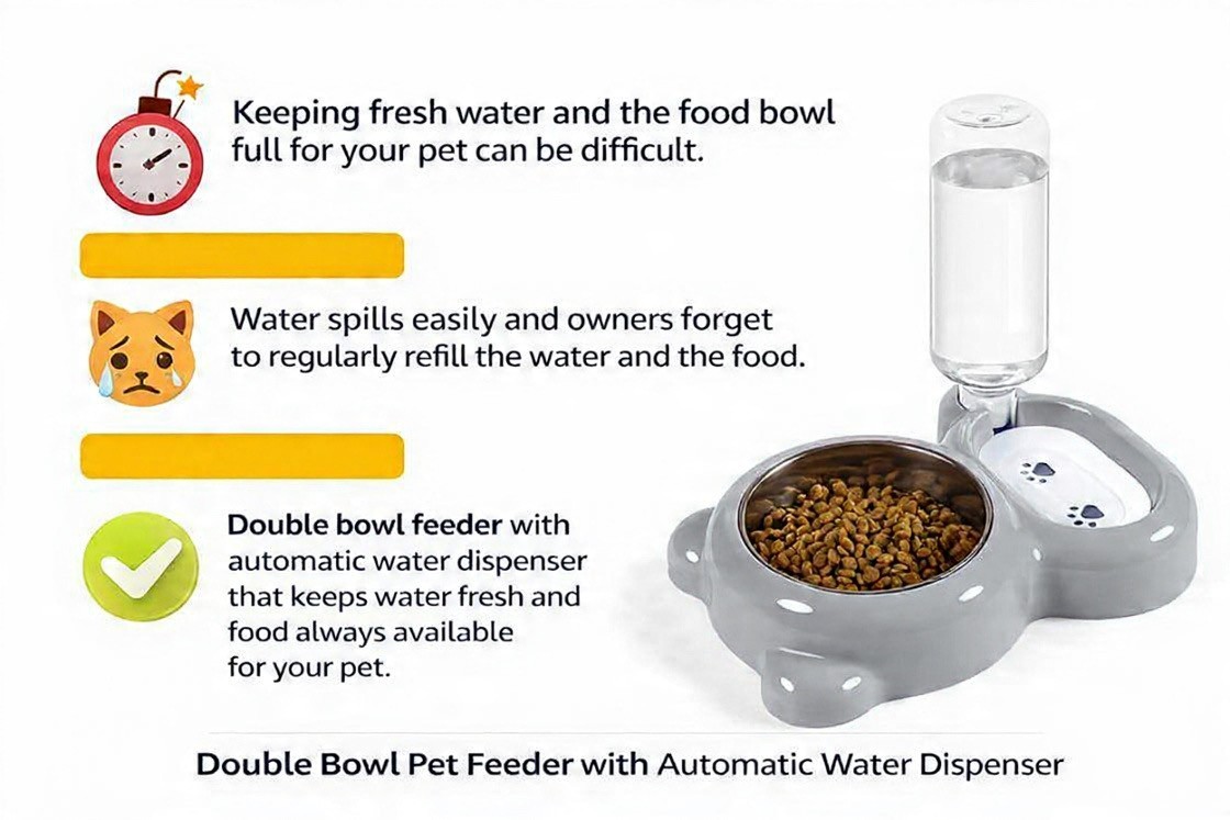 Replendish Gravity Waterer Cat and Dog Water Dispenser 17 Oz