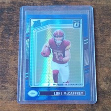 Panini 2024 Donruss Optic Rated Rookie Blue Prizm Luke McCaffrey #268 Commanders