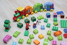 Lego Duplo Number Train with lots of accessories, building blocks, spares (#10558) Train