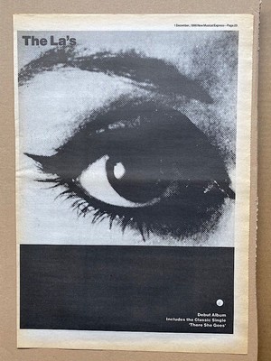 LA'S DEBUT ALBUM (B) POSTER SIZED original music press advert from 1990 - printe