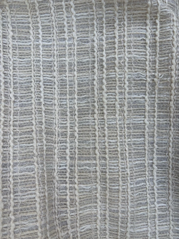 "Cortinas de tela de hierba plisadas vintage SEARS Mid Century MCM tejidas 84"" W 84"" L" Foto 2 de 4