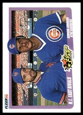Howard Johnson / Ryne Sandberg 1990 Fleer #639 MLB READ FREE SHIP AutographDen