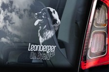 Leonberger on Board Sticker - Car Window Sign Decal Pet Dog Owner Gift Idea -V04