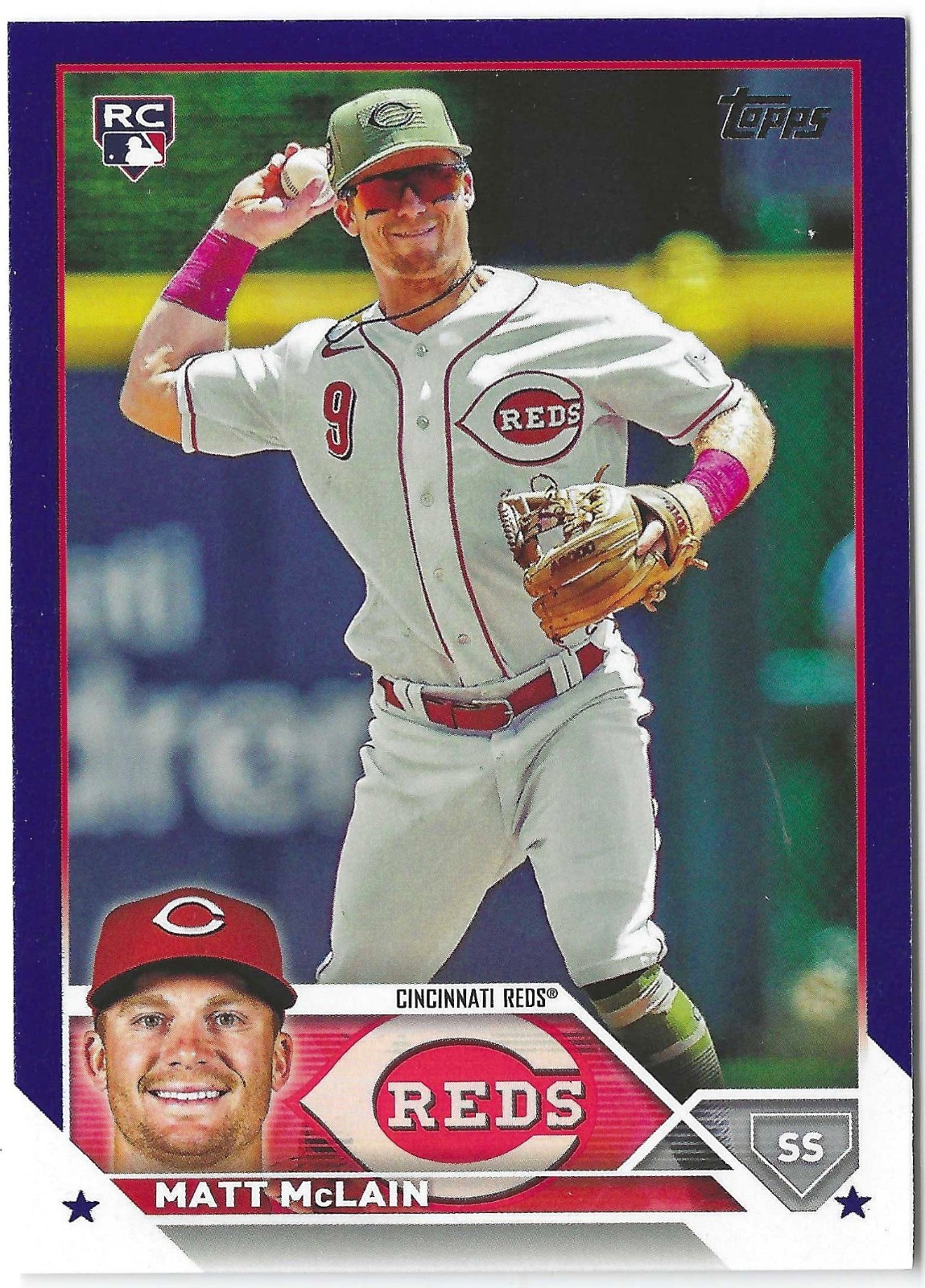 2023 Topps Update Royal Blue Matt McLain RC Cincinnati Reds #US199