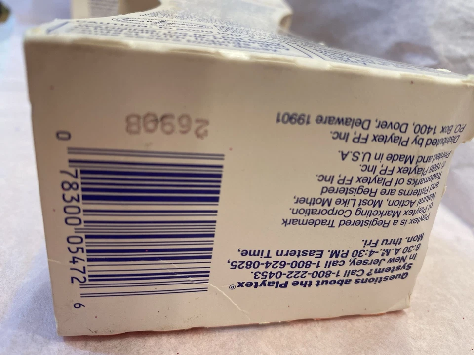 De colección Playtex PATRONES DECORADOS ORIG Niñera Pezón Plano Drop-In 8oz Biberón Foto 3 de 4