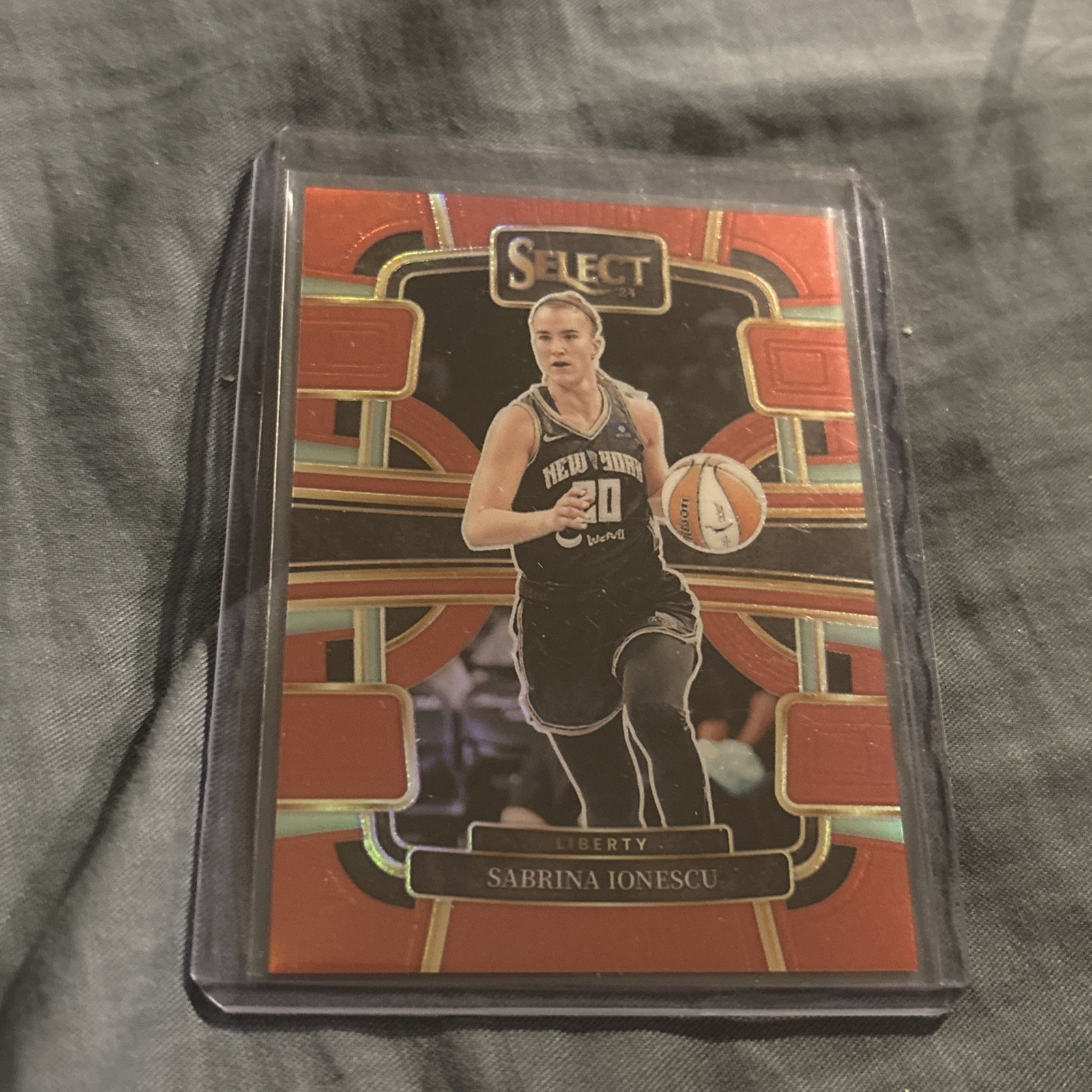 2024 Panini Select WNBA 63 Sabrina Ionescu New York Liberty Red /149