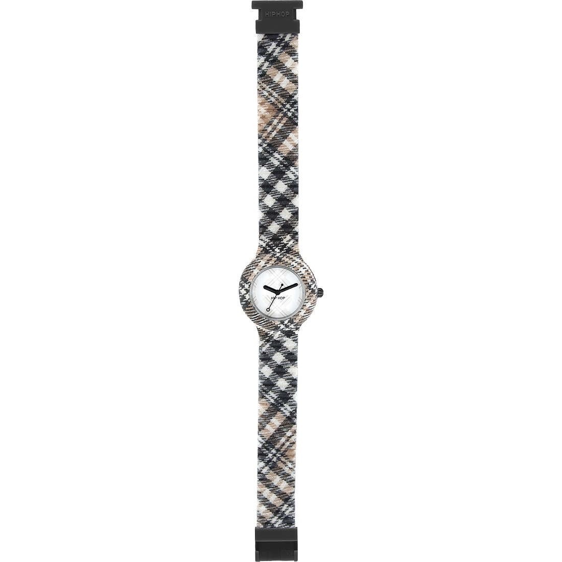 Montre Hip Hop femme Tartan en plastique multicolore - Modèle HWU0374 casual