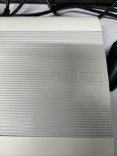 Sony Ps3 Super Slim White 500GB Console W/ Contr, Cords & 5 Games ✅