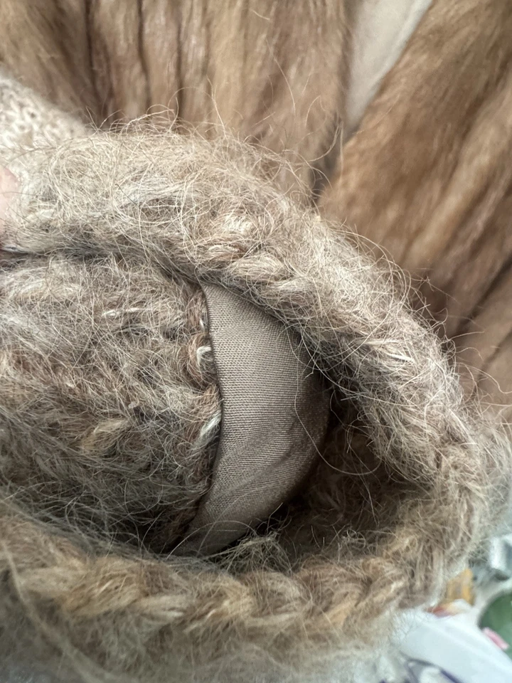 Vintage Brown Mink Fur Coat Converts To Vest Removable Sleeves Women's One Size - Image 4 of 4