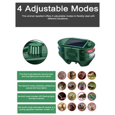 Ultrasonics Solar Animal Repeller Outdoor Dog Cat Rat Repellent Waterproof TFKF