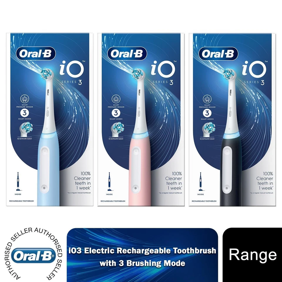 Oral-B iO3 Electric Rechargeable Toothbrush with 3 Cleaning Modes
