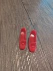 Vintage Barbie Red Pilgrim Heels Shoes Korea