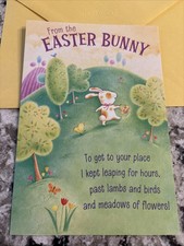 From The Easter Bunny   5  x7  Hallmark Greeting Card