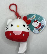 Hello Kitty Squishmallow Sanrio 2.5 inch Bag Clip Plush Soft Toy Keyring New UK