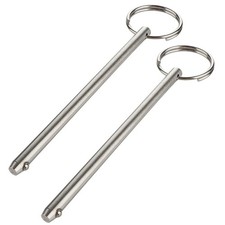 2 Pack Long Quick Release Pin, Diameter 1/4"(6.3mm), 6.3mm x 120mm, Silver