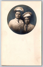 Rare Lady Pastry Chefs in Uniform Ladies Women 1910s RPPC Real Photo Postcard