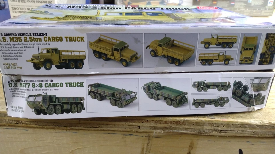 LOTE ACADEMIA 1/72 INCLUYE KITS MODELO CAMIÓN MILITAR M977 Y M35. BUEN TRATO! Foto 4 de 4