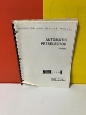 HP 08445-90077 8445B Automatic Preselector Operation and Service Manual