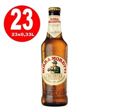 23 x Birra Moretti L'autentica 4,6% vol. Originalkiste 0,33L Flasche  MEHRWEG
