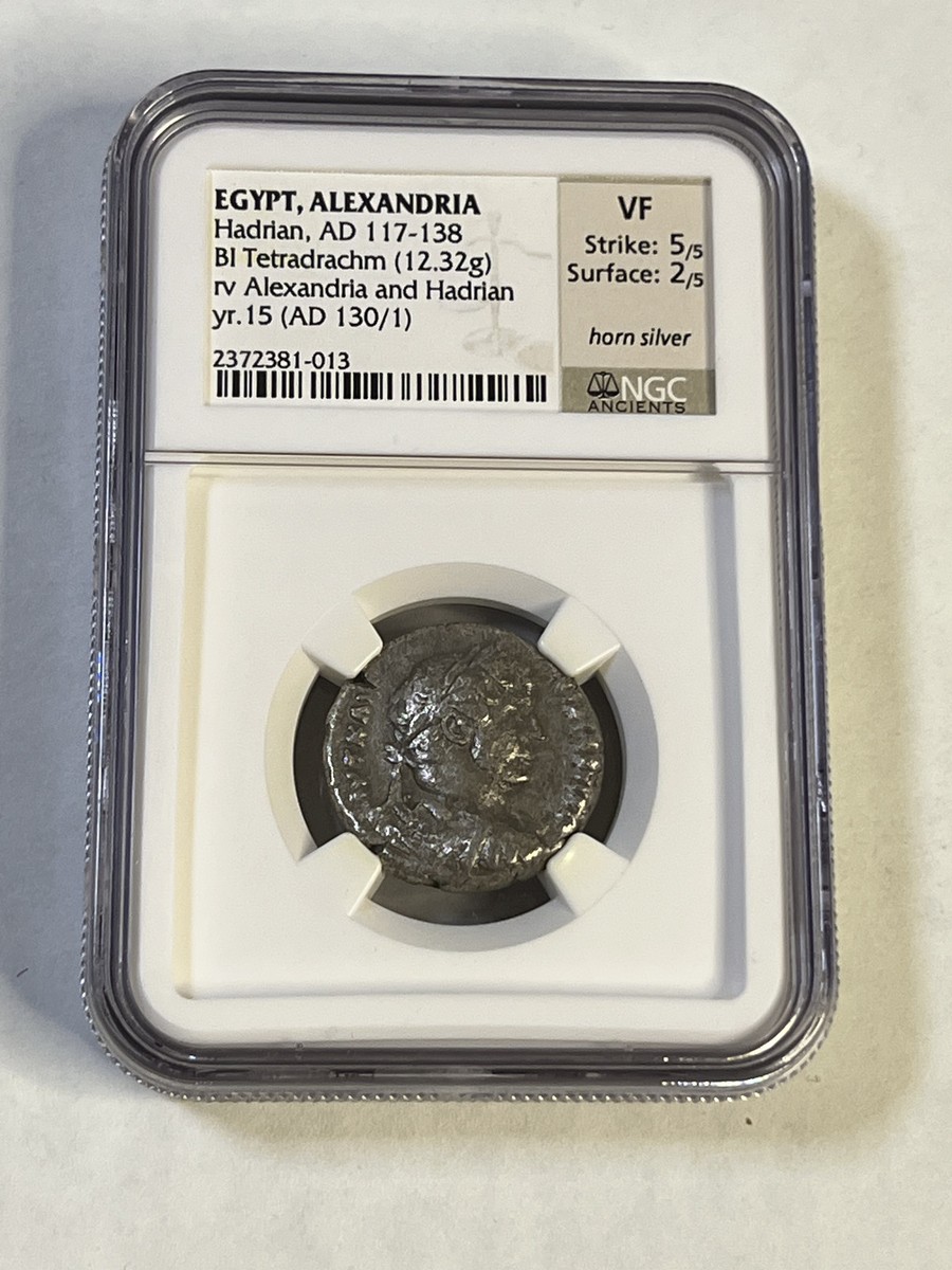 Hadrian AD 117-138 NGC ANCIENTS VF - EGYPT ALEXANDRIA BI