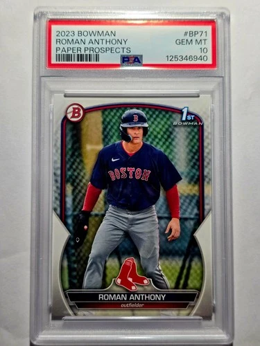 Roman Anthony 2023 Bowman Paper Prospects #BP71 RC PSA 10