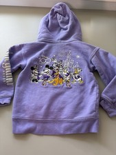 Disneyland Resort Disney 100 Years of Wonder Kids sz 4 Purple Hooded Sweatshirt