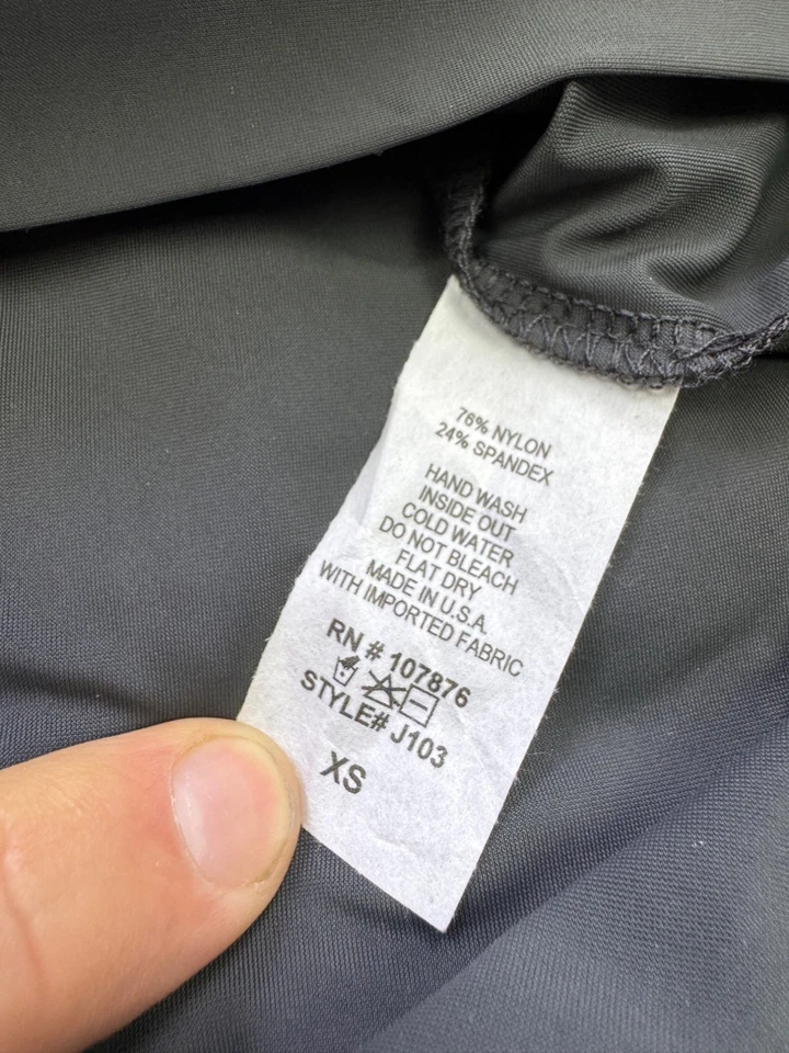 Cómoda Chaqueta EE. UU. Mujer XS Gris Carbón Jason Cremallera Completa Cuello Simulado Cortavientos Foto 4 de 4