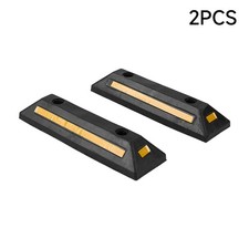 2pcs Wheel Stopper Heavy Duty Garage Parking Stop Assist Block Car Truck Rubber