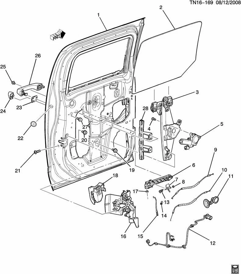 Camión Hummer H3T 2009-2010 ventana trasera derecha vidrio sin tintar nuevo OEM 93355089 Foto 3 de 3
