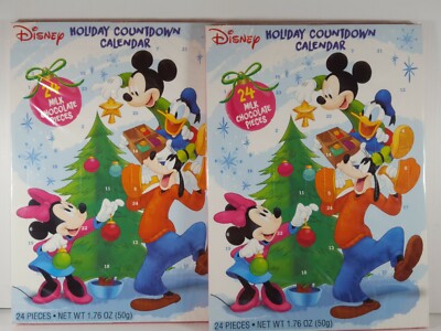 2 Mickey Friends Christmas Holiday Countdown Advent Calendar With 24 Chocolate Ebay