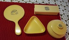 LOT   VINTAGE FRENCH IVORY PYRALIN DRESSER VANITY SET