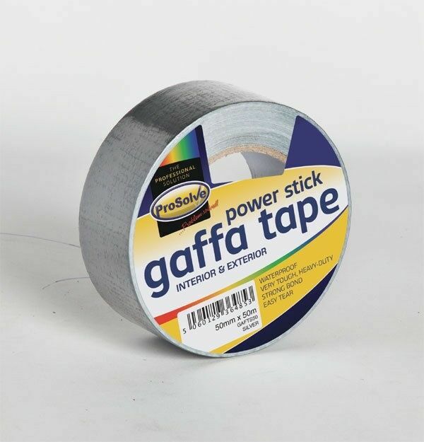 Gaffa Tape - Strong Black HEAVY DUTY Gaffer Cloth Duck Duct 48mm x 50m Easy Tear
