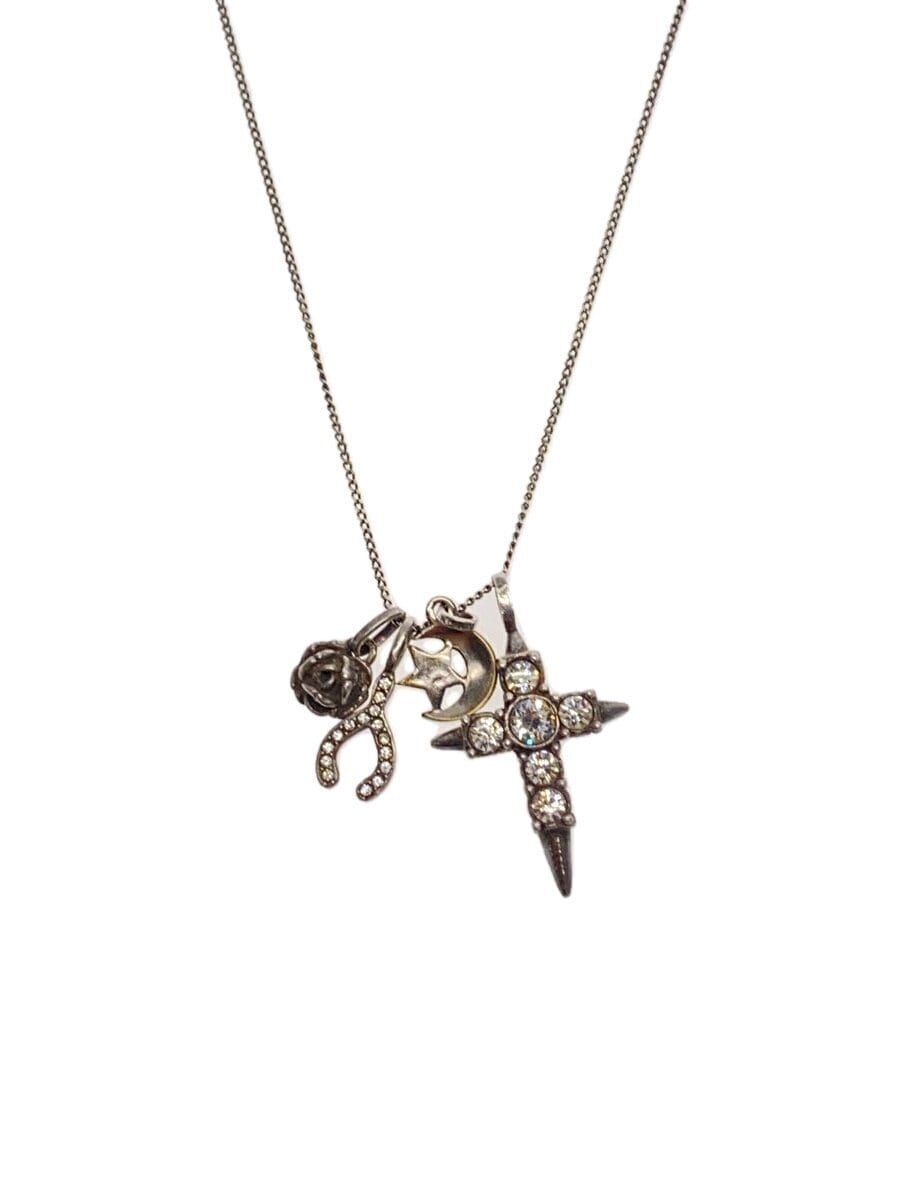アクセサリー SAINT LAURENT CRESCENT MOON Pendant 🆕️ Auth SAINT LAURENT Paris Gold-Toned CRESCENT MOON