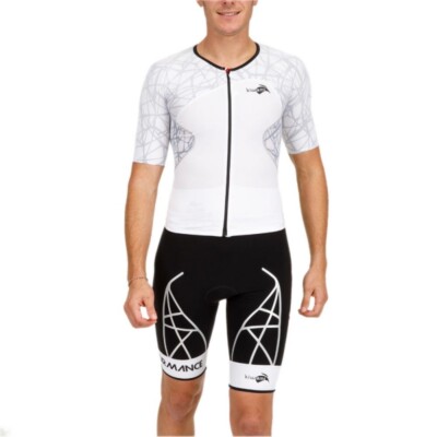 KiWAMi Spider LD Aero Trisuit Triathlon Einteiler - schwarz/weiß