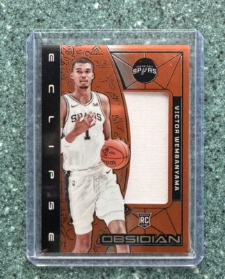 2023-24 Obsidian Victor Wembanyama Rookie Eclipse Patch Orange