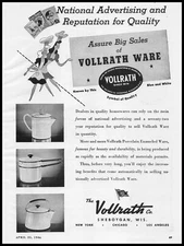 1946 Vollrath Company Sheboygan Wisconsin Porcelain Enameled Ware Print Ad