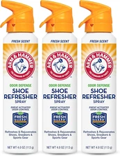Arm & Hammer Shoe Refresher Spray, Multi-Purpose Odor Remover, 4 Oz (3 Pack)