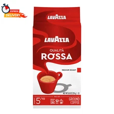 Lavazza Qualità Rossa Ground Coffee, Medium Roast, Arabica and Robusta Blend, 8.