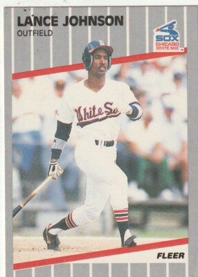FREE SHIPPING-MINT-1989 Fleer Lance Johnson #499 WHITE SOX PLUS BONUS CARDS