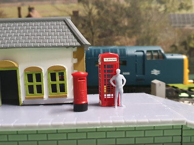 1:76 OO Stärke handbemalt Telefonbox & Postfach je 2