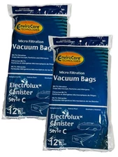 24 Bags for Electrolux Canister Vacuum Style C  Micro Filtration by Envirocare 