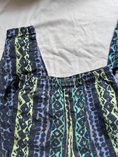 VINTAGE Gitano Pants 26  /Stretchy Waist 80s 90s Baggy New Wave Abstract Y2K